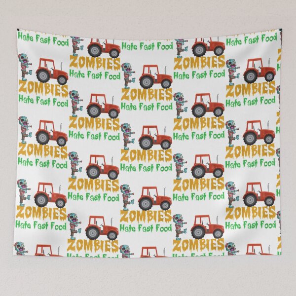 Item preview, Womens Zombies Hate Fast Food Funny Halloween Farmers VNeck      designed and sold by AndrewMonious.