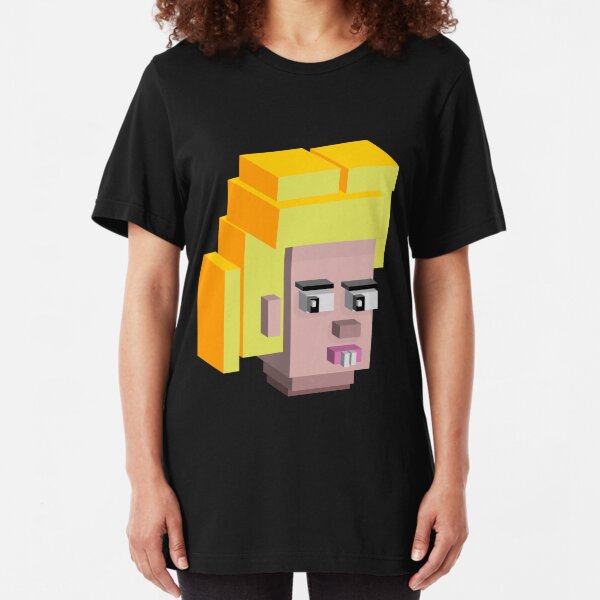 Crossy Road Chicken Face Girl/'s T-Shirt
