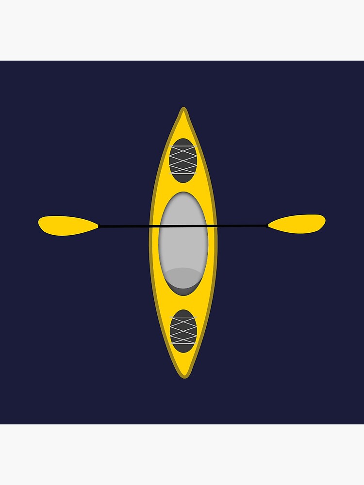 "Kayaking (yellow) clock" Sticker for Sale by KyleMunholland Redbubble