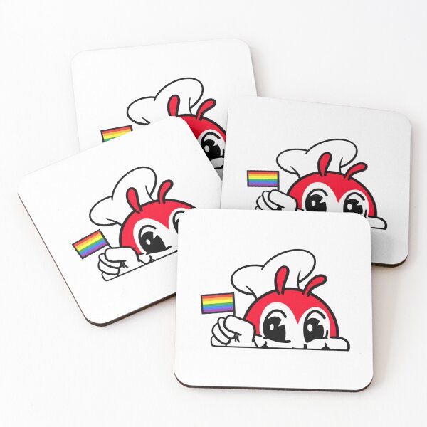 Item preview, JOLLIBEE PEEKING GAY PRIDE FLAG FILIPINO BACK PRINT   designed and sold by Shirtcasms.