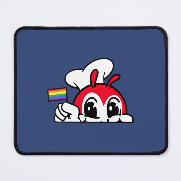 Item preview, JOLLIBEE PEEKING GAY PRIDE FLAG FILIPINO BACK PRINT   designed and sold by Shirtcasms.