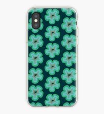 Green Blue Retro Flower | Pattern iPhone Case