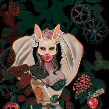 Artwork thumbnail, Alice In Rabbit Mask by xsaxsandra