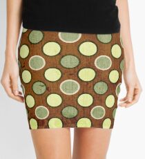 Weinlese-Retro- Polkadot Brown-Muster Minirock