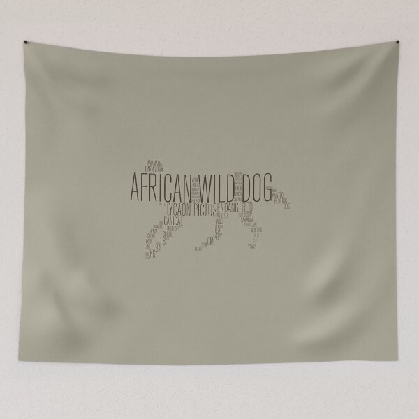 Item preview, Word Cloud Wildlife: Pictus (African Wild Dog) designed and sold by NoelleMBrooks.