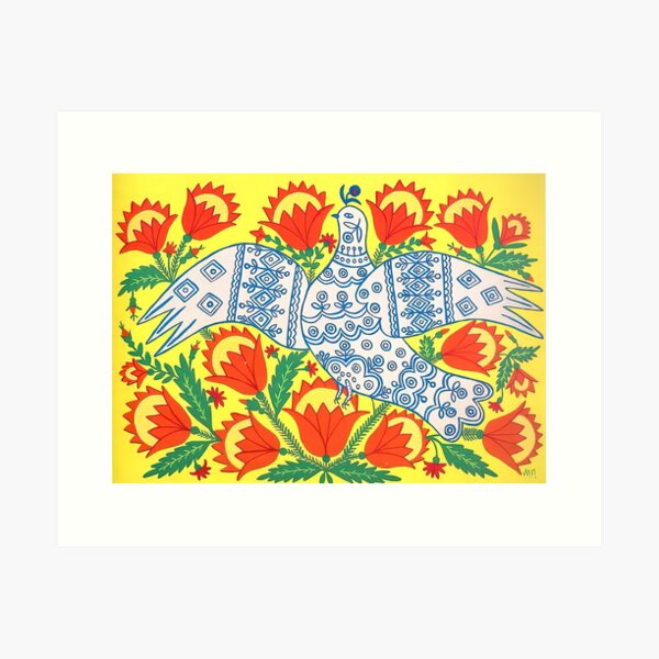 Dive Has Spreak Her Wings and Asks For Peace 1982 Art Print