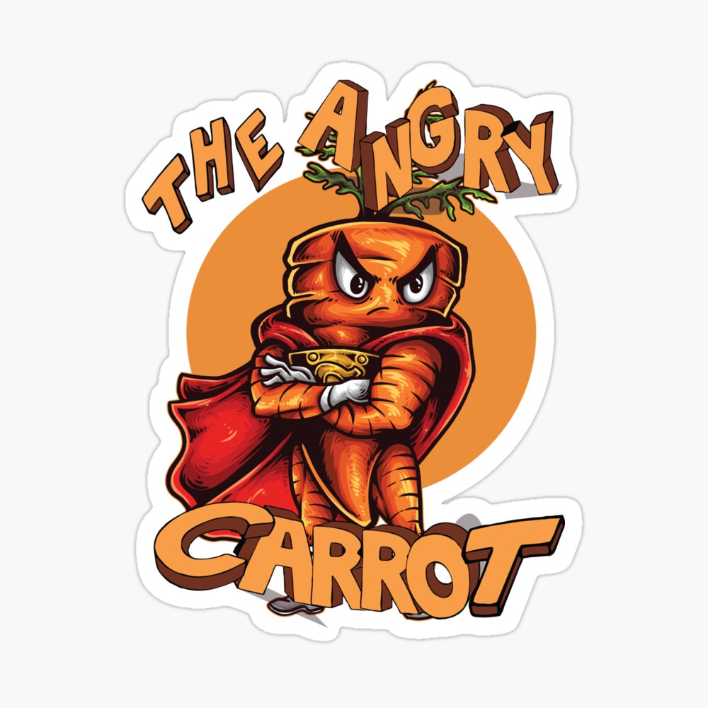 Angry Carrot Love Superhero Cartoon Angry Carrot Love Superhero Cartoon