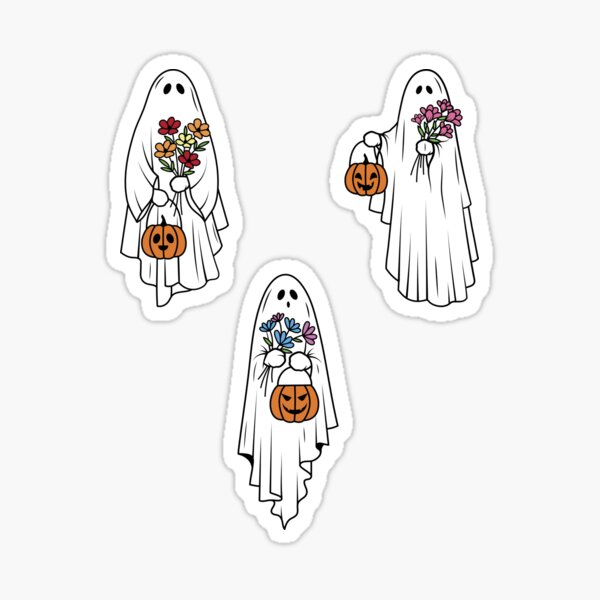 Artikel-Vorschau von Blumen-Halloween-Geisterpaket, designt und verkauft von azy2shop.