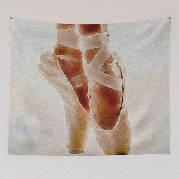 Item preview, Ballet shoes on point digital watercolour  designed and sold by AlanBourne.