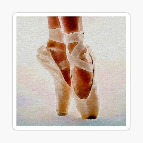 Item preview, Ballet shoes on point digital watercolour  designed and sold by AlanBourne.