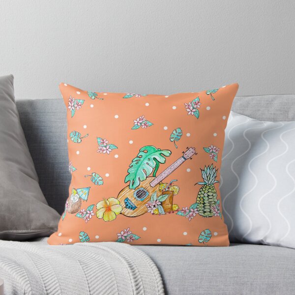Item preview, Tropical Vibes in Papaya Pink designed and sold by GreenAcreStudio.