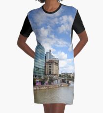 Donaukanal, Vienna Austria Graphic T-Shirt Dress