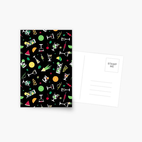 Item preview, Modern Flat Icon - Cocktails Pattern designed and sold by WickedRefined - Nicole Demereckis.