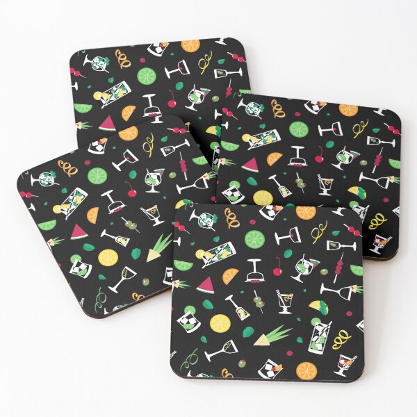 Item preview, Modern Flat Icon - Cocktails Pattern designed and sold by WickedRefined - Nicole Demereckis.
