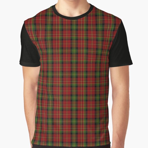 Red and Green Flannel Plaid | Scottish Clan Tartan Graphic T-Shirt