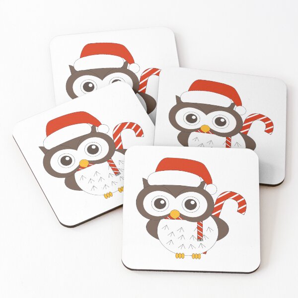 Artikelvorschau, Weihnachten Mr. Owl Candy Cane Digitale Kunst | Weihnachtsspecial | Melanie Jensen Illustrationen entworfen und verkauft von Melanie Jensen.