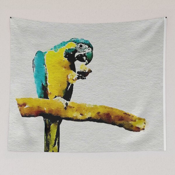 Item preview, A colourful parot sitting on a branch. designed and sold by AlanBourne.