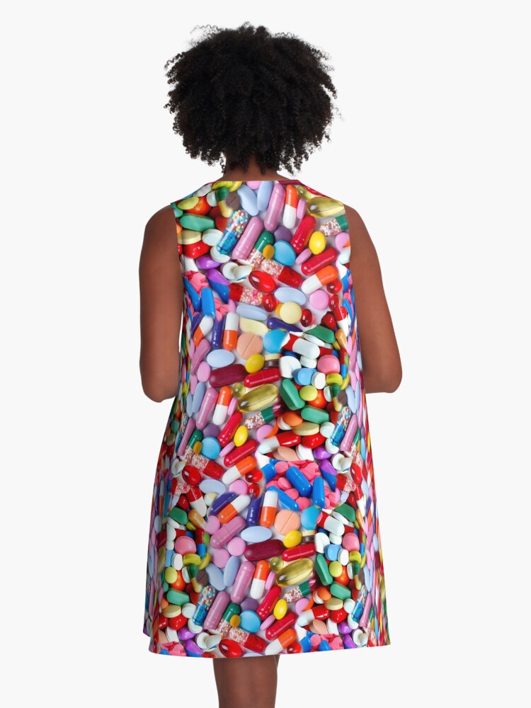 Thumbnail 3 of 4, A-Line Dress, Little Pills designed and sold by ogfx.