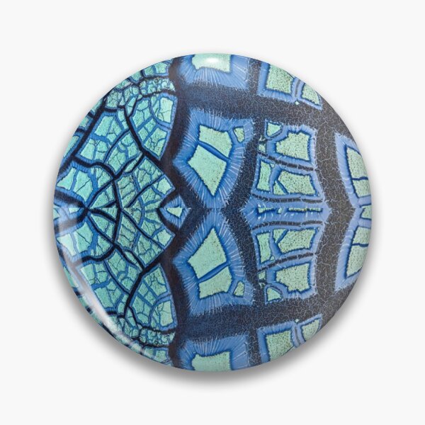 Item preview, Peeling Paint Tribal Mandala-style Mosaic Pattern - Yellow Blue Jade  - Vicki Hadfield designed and sold by Printable Pressies.