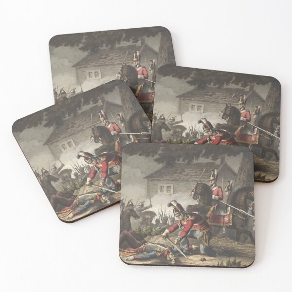 Item preview, The Horse Guards at the Battle of Waterloo. One of the officers having killed a French colonel, cuts off his epaulette in triumph, 1819 designed and sold by wipeup.