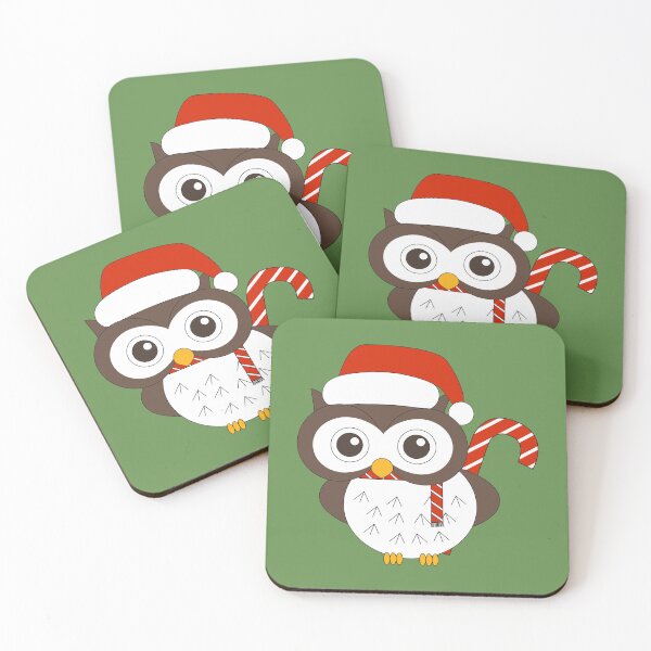 Item preview, Arte digital del bastón de caramelo del Sr. Búho de la Navidad verde | Especial de Navidad | Melanie Jensen Ilustraciones designed and sold by Melanie Jensen.