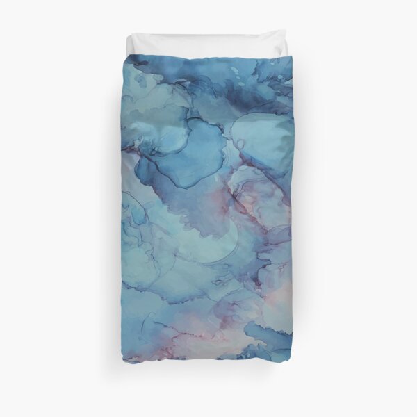 Crashing - Alcohol Ink Painting Duvet Cover