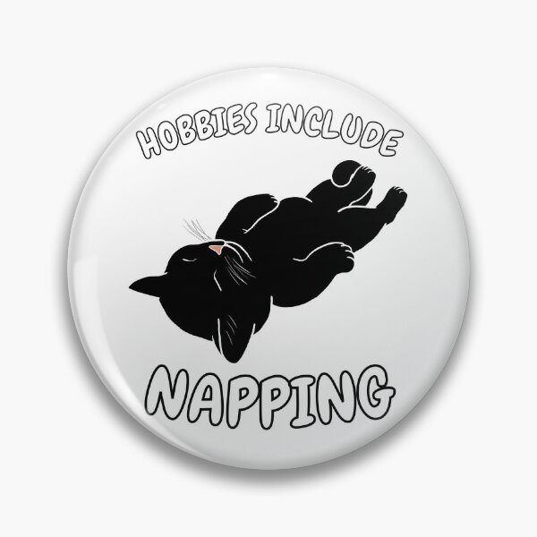 Item preview, Hobbies Include Napping | Sleeping Black Cat designed and sold by RuggedRoo.