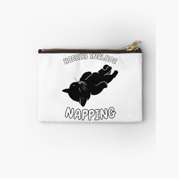 Item preview, Hobbies Include Napping | Sleeping Black Cat designed and sold by RuggedRoo.