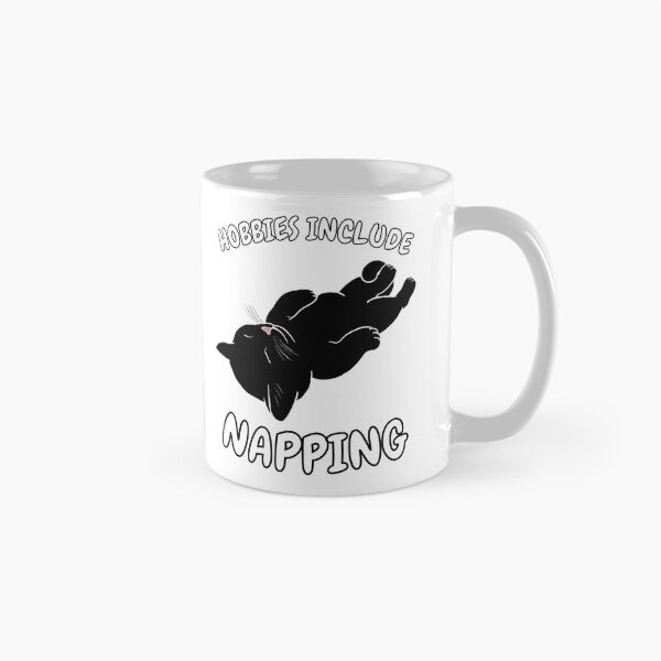 Item preview, Hobbies Include Napping | Sleeping Black Cat designed and sold by RuggedRoo.