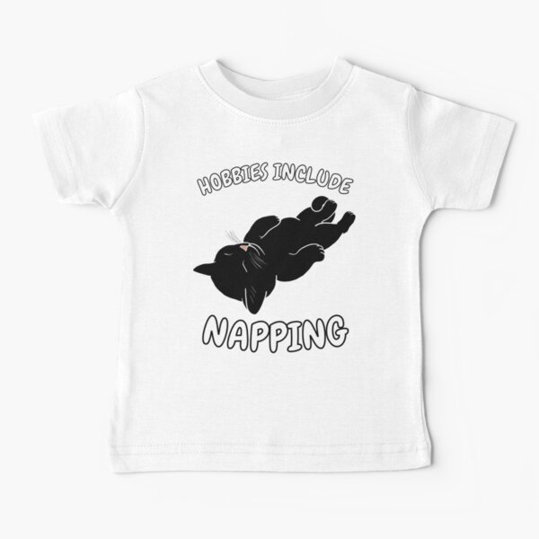Item preview, Hobbies Include Napping | Sleeping Black Cat designed and sold by RuggedRoo.