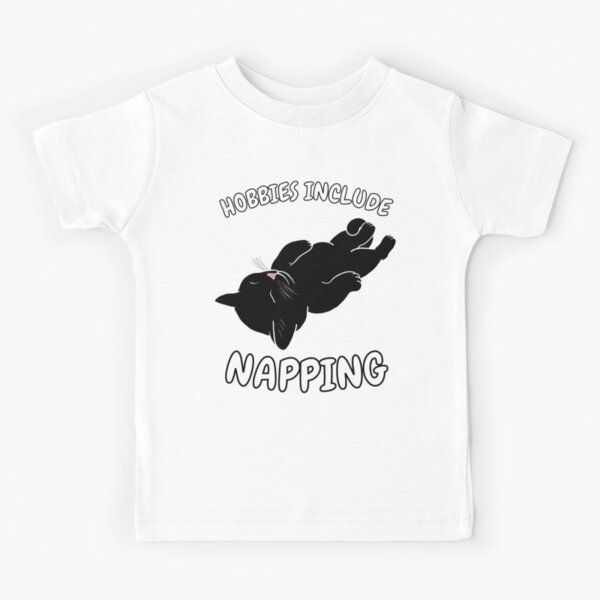 Item preview, Hobbies Include Napping | Sleeping Black Cat designed and sold by RuggedRoo.