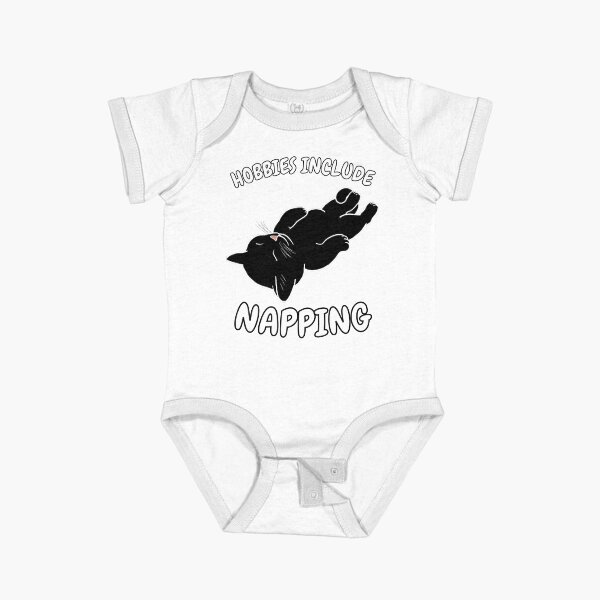Item preview, Hobbies Include Napping | Sleeping Black Cat designed and sold by RuggedRoo.