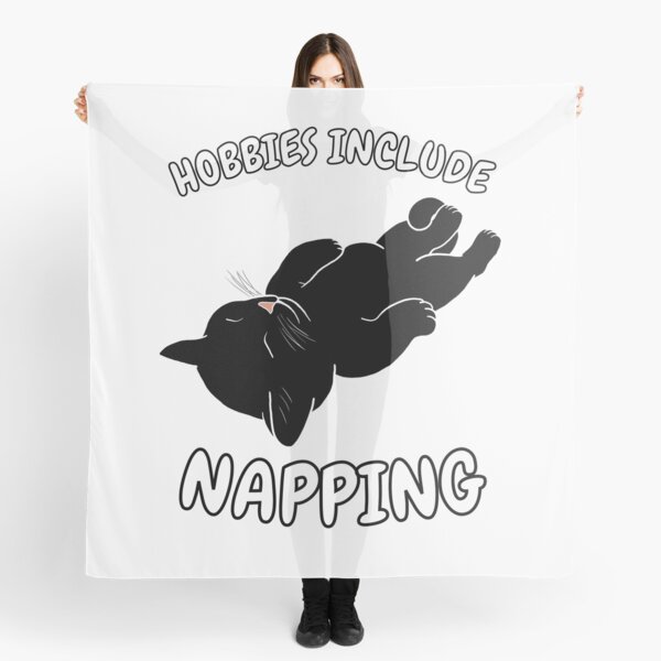 Item preview, Hobbies Include Napping | Sleeping Black Cat designed and sold by RuggedRoo.