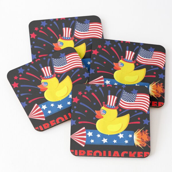 Item preview, 4th Of July Patriotic Firecracker Rubber Duck designed and sold by diepvien84usa.