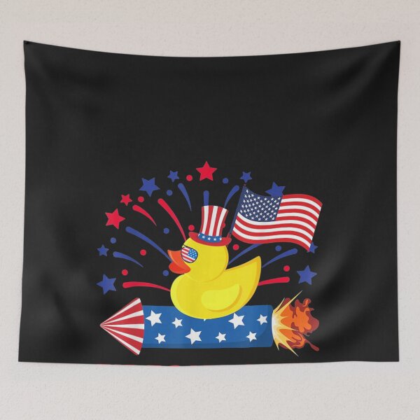 Item preview, 4th Of July Patriotic Firecracker Rubber Duck designed and sold by diepvien84usa.