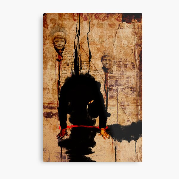 MAN ASKING FOR FORGIVENESS ON A DAY THAT EVERYTHING IS TOO LATE AND WORTHLESS Metal Print