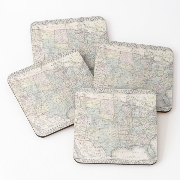 Item preview, Vintage USA Map designed and sold by Laura Lise Wong.