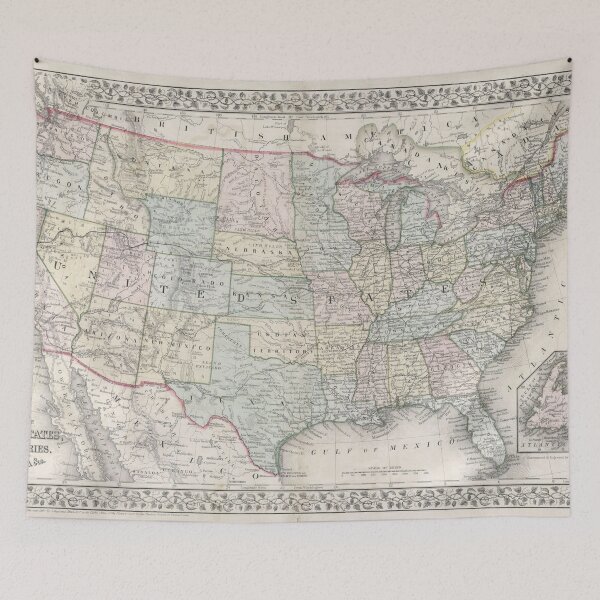 Item preview, Vintage USA Map designed and sold by Laura Lise Wong.