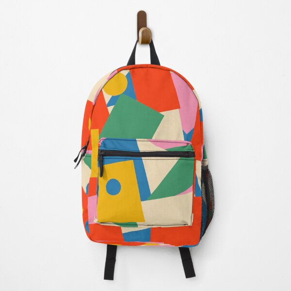 Item preview, New 80s Geometric Dot Patchwork Abstract in Rainbow Pop Colors designed and sold by kierkegaard.