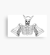 SUSANOO SKELETON (PLAIN, WHITE) Canvas Print