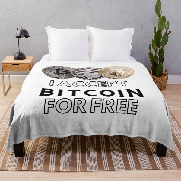 Item preview, I Accept Bitcoin For Free designed and sold by Quirky Dez.
