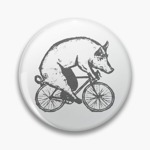 Item preview, Pig on a Bicycle Mens Unisex Tee Tri Blend Tee Handmade graphic tee sizes Pig offensive  (1) designed and sold by uhyrekvienv.