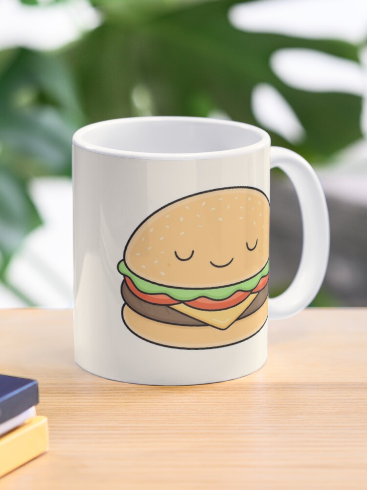 Happy Hamburger Sticker for Sale by kimvervuurt