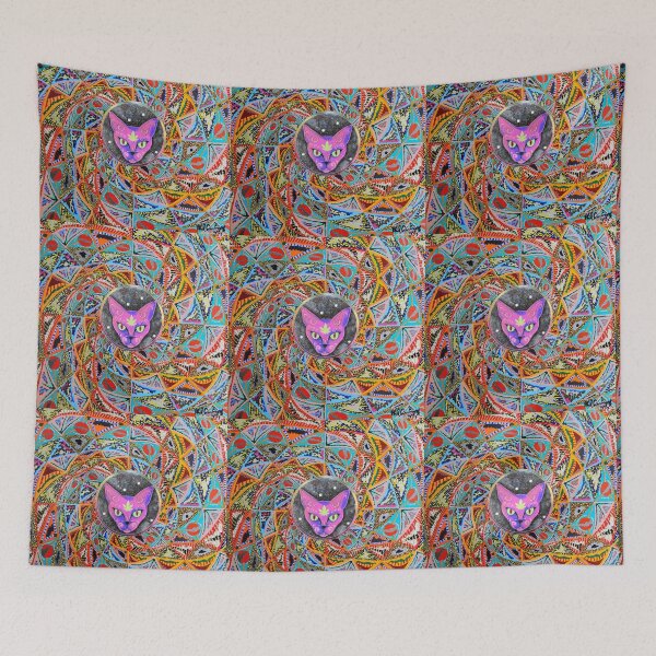 Item preview, psy cat artwork designed and sold by merry marley.
