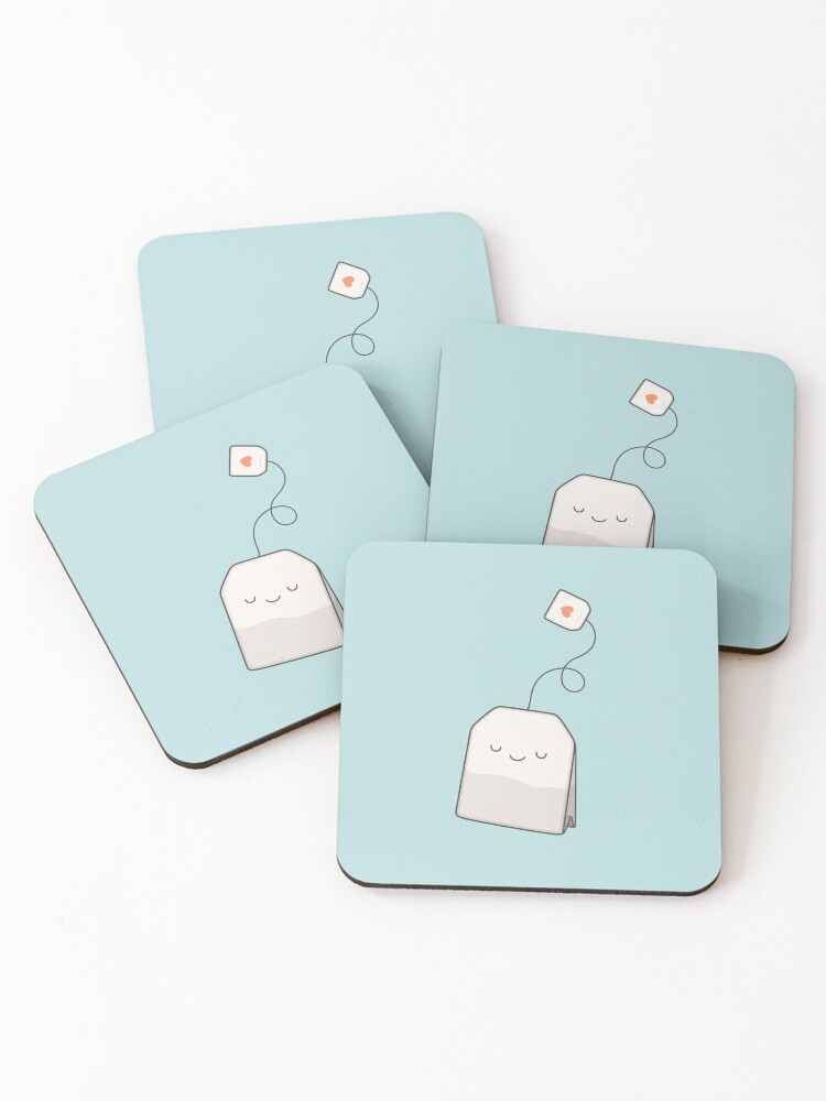 Thumbnail 1 of 5, Coasters (Set of 4), Tea time designed and sold by kimvervuurt.