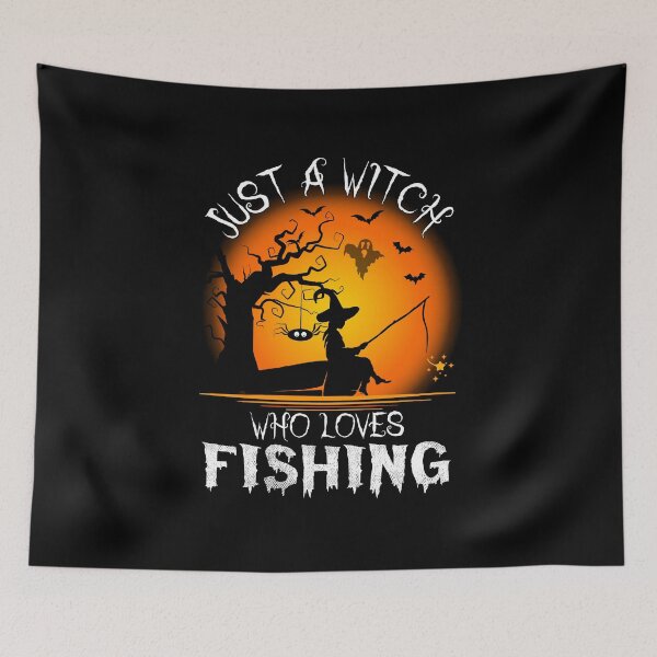 Item preview, Just A Witch Who Loves Fishing Happy Halloween designed and sold by yeatsheggej.