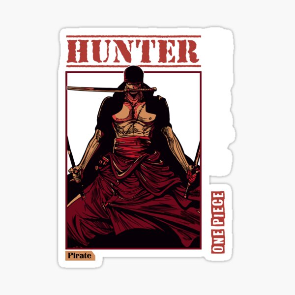 Roronoa Zoro Pirate Hunter Flag Sticker for Sale by OtakuToys