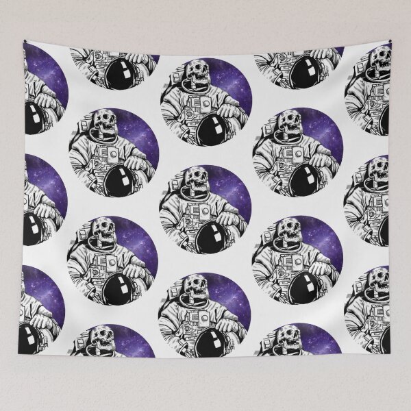 Item preview, Astronaut space skeleton universe background designed and sold by RichTeeDesigns.
