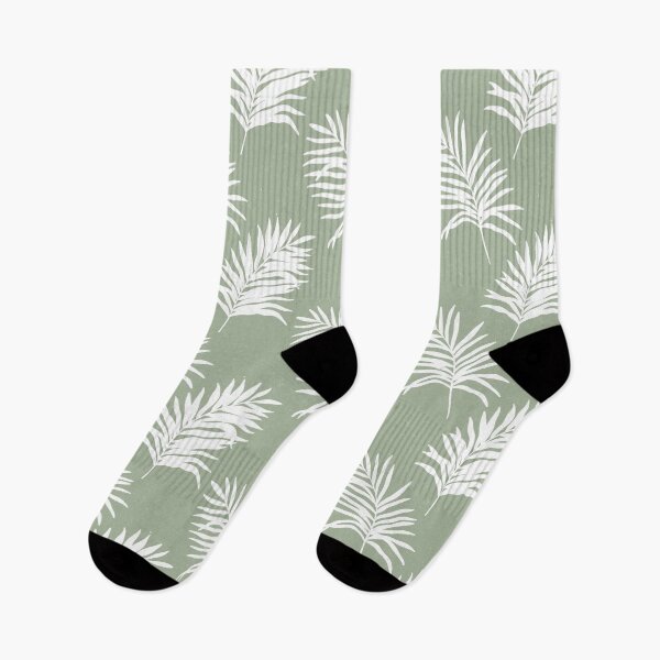 Item preview, Boho Green Botanical Palm Leaves Pattern designed and sold by trajeado14.