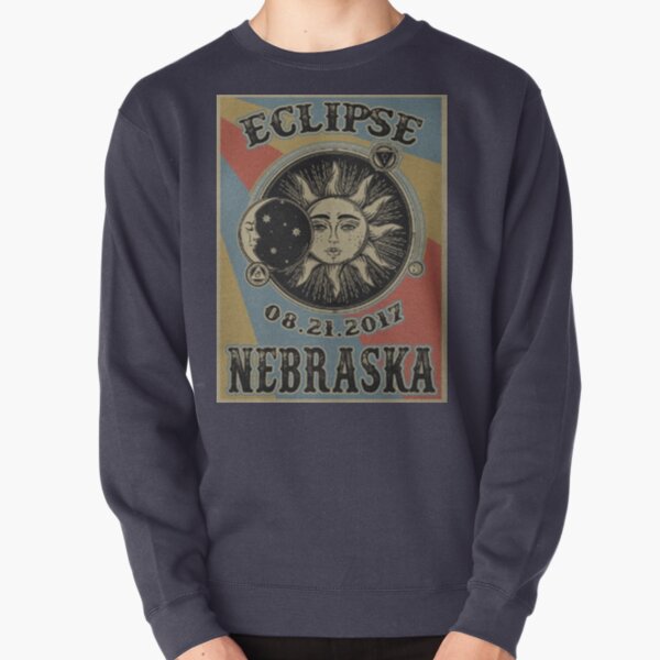 VINTAGE NEBRASKA SOLAR ECLIPSE 2017 POSTER - SHIRT Pullover Sweatshirt